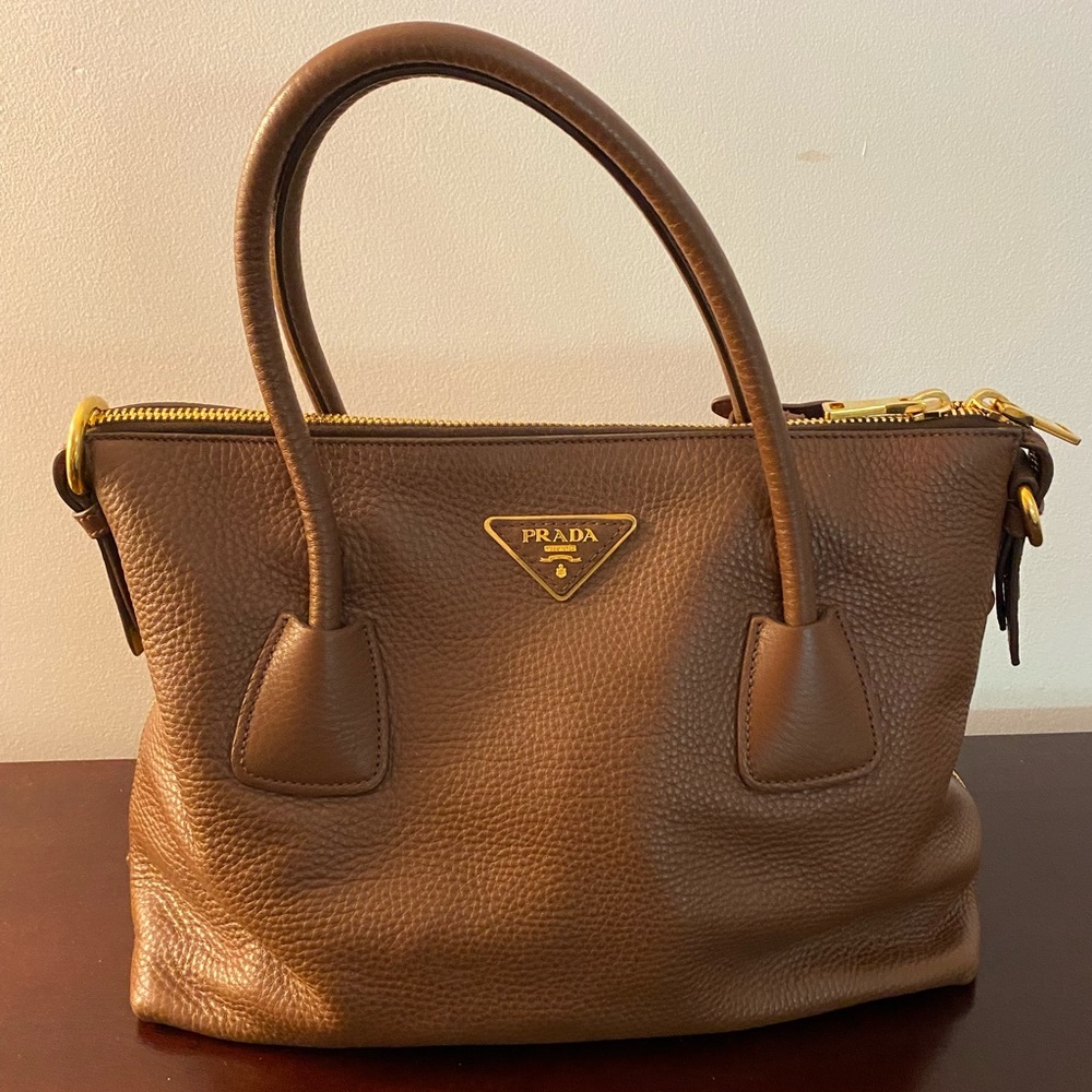 Prada Vitello Daino Tote Handbag